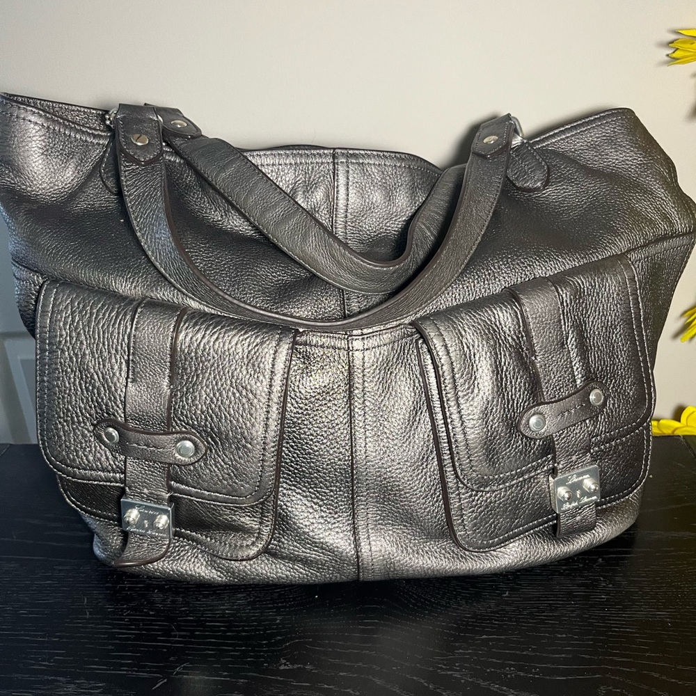 Lauren Ralph Lauren Silver Vintage Toto with '67' purse charm